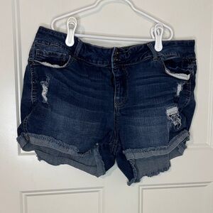 Juniors Distressed Denim Shorts